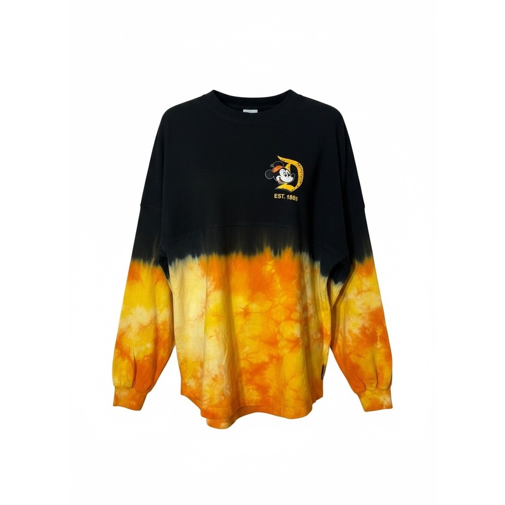 Disney Spirit Jersey Disneyland Halloween Mickey Mouse Tie Dye Black Orange S